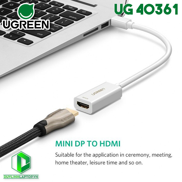 Cáp chuyển Mini Displayport to HDMI ( âm ) hỗ trợ 4k Ugreen 40361