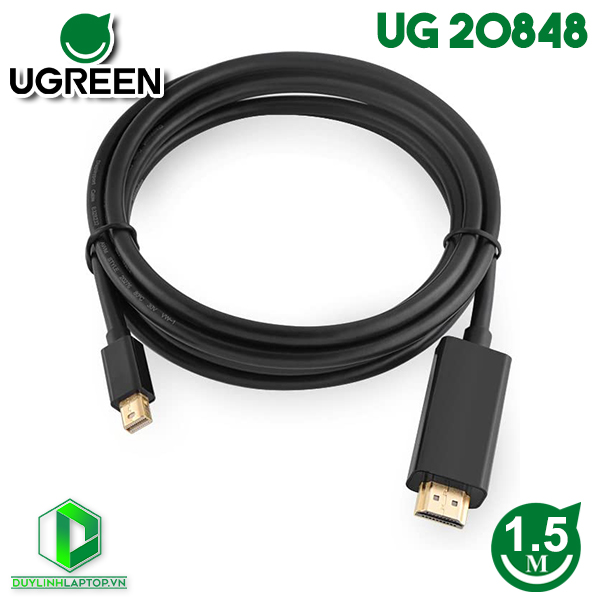 Cáp Mini Displayport to HDMI dài 1,5m hỗ trợ 4K 2K Ugreen 20848