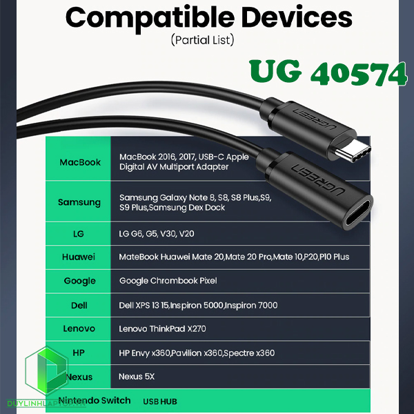 Cáp nối dài USB Type C dài 0,5m Ugreen 40574 - 12