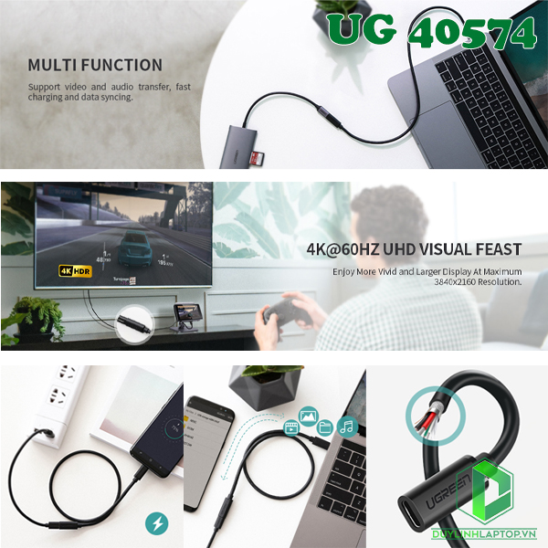 Cáp nối dài USB Type C dài 0,5m Ugreen 40574 - 3