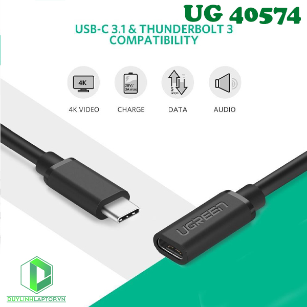 Cáp nối dài USB Type C dài 0,5m Ugreen 40574 - 5