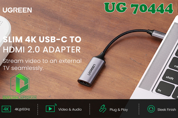 Cáp chuyển đổi USB Type C to HDMI hỗ trợ 4K@60Hz Ugreen 70444 - 14