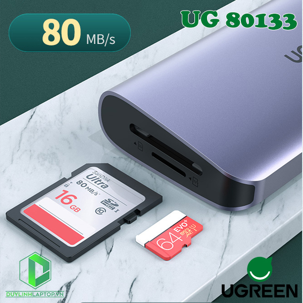 Hub USB Type C 10 in 1 tích hợp HDMI, VGA, 3.5mm, Lan, USB, Đọc Thẻ, Sạc USB C PD Ugreen 80133 -12