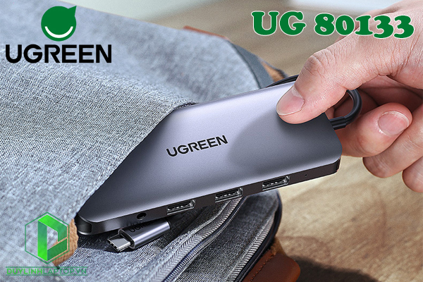 Hub USB Type C 10 in 1 tích hợp HDMI, VGA, 3.5mm, Lan, USB, Đọc Thẻ, Sạc USB C PD Ugreen 80133 -9