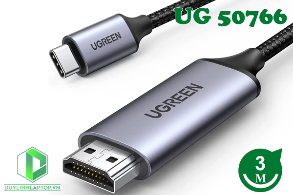 Cáp chuyển đổi USB Type C to HDMI dài 3m Ugreen 50766 hỗ trợ 4K@60Hz