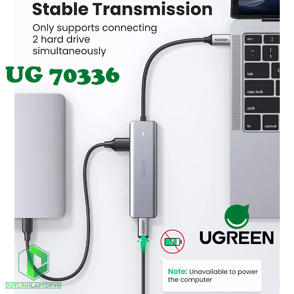 Bộ chia Hub USB Type C to 4 Port USB 3.0 Ugreen 70336 (trợ nguồn MicroUSB)
