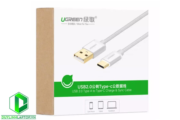 Cáp sạc USB Type C bọc nylon cao cấp dài 1.5m chính hãng UGREEN UG-20813