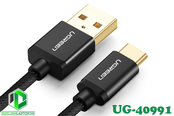 Cáp sạc USB Type C bọc nylon dài 2m chính hãng UGREEN UG-40991