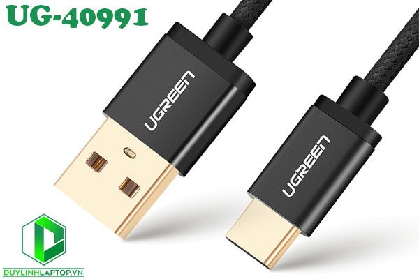 Cáp sạc USB Type C bọc nylon dài 2m chính hãng UGREEN UG-40991