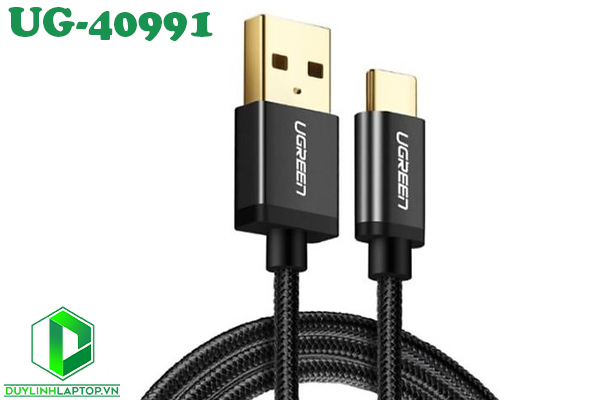 Cáp sạc USB Type C bọc nylon dài 2m chính hãng UGREEN UG-40991