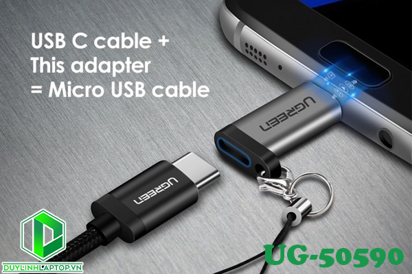 Đầu chuyển đổi Micro USB to USB Type C chính hãng UGREEN UG-50590