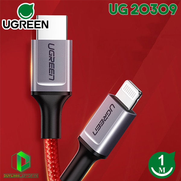 Cáp USB Type C to Lightning dài 1m có chip Ugreen 20309