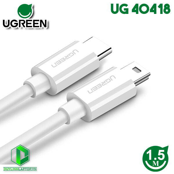 Cáp USB Type C to Mini USB dài 1,5m Ugreen 40418