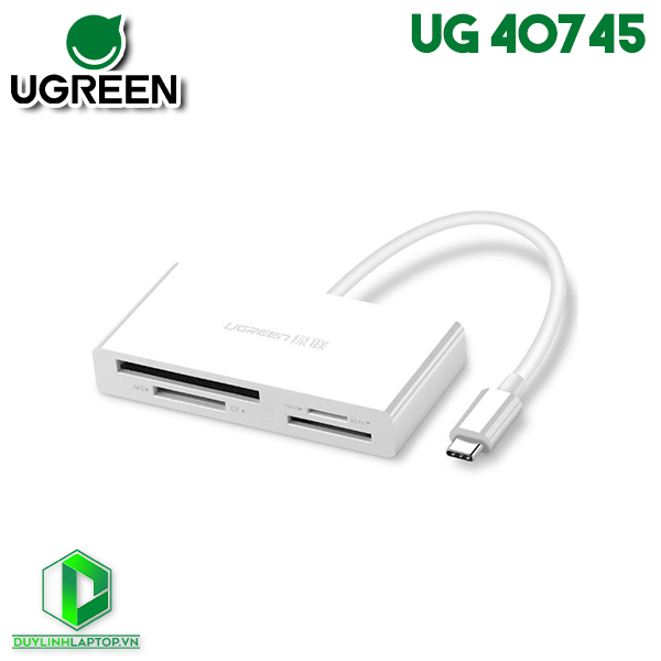 Đầu Đọc Thẻ Nhớ USB Type C (TF / SD 4.0 / CF / MS) Ugreen 40745