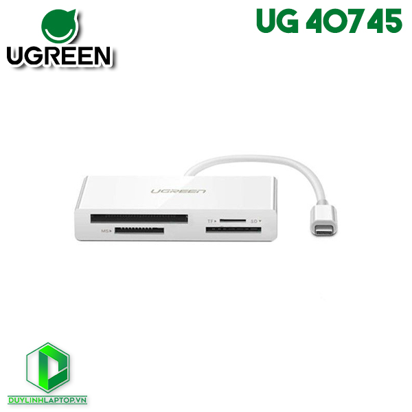 Đầu Đọc Thẻ Nhớ USB Type C (TF / SD 4.0 / CF / MS) Ugreen 40745