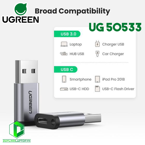 Đầu chuyển đổi USB 3.0 to USB Type C Ugreen 50533