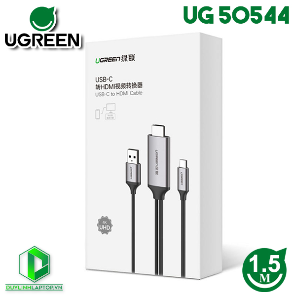 Cáp chuyển USB Type C to HDMI dài 1,5m hỗ trợ 4K2K@60Hz Ugreen 50544