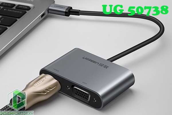 cap chuyen doi usb type c to hdmi va vga ugreen 50738 - 4