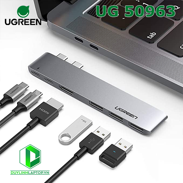 Cáp chuyển đa năng USB Type C to HDMI, USB 3.0, hỗ trợ sạc PD Ugreen 50963