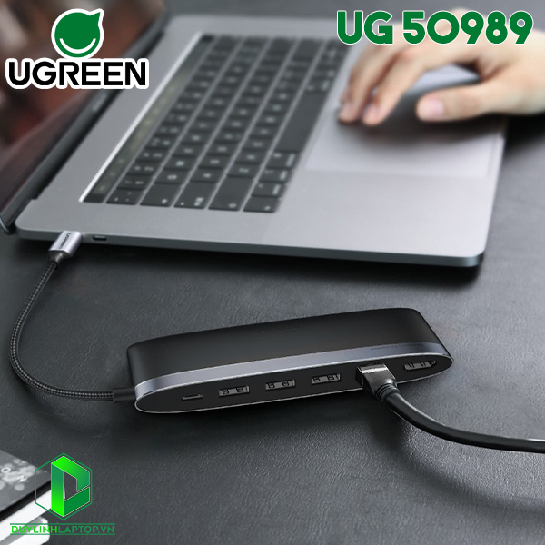 Cáp USB Type C to HDMI, Lan, USB 3.0, hỗ trợ sạc USB C Ugreen 50989