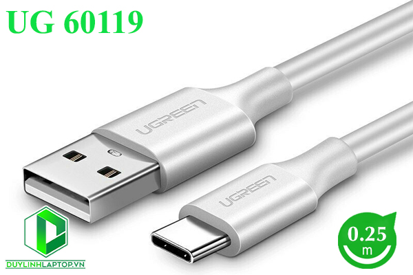 Cáp chuyển đổi USB 2.0 to USB Type C dài 0,25m Ugreen 60114