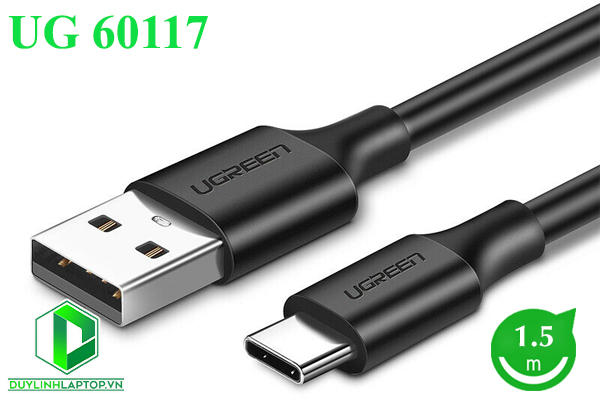 Cáp chuyển đổi USB 2.0 to USB Type C dài 1,5m Ugreen 60117