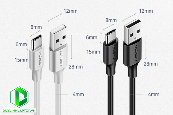 Cáp chuyển đổi USB 2.0 to USB Type C dài 0,25m Ugreen 60114