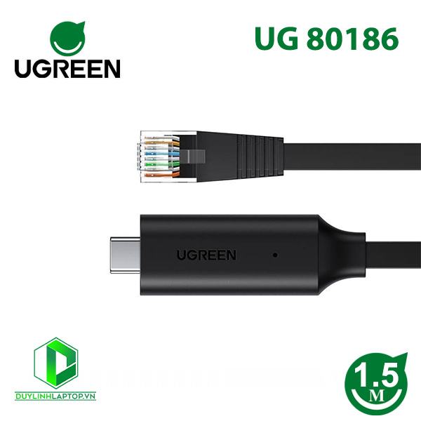 Cáp lập trình console USB Type C to RJ45 dài 1,5m Ugreen 80186