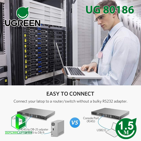 Cáp lập trình console USB Type C to RJ45 dài 1,5m Ugreen 80186