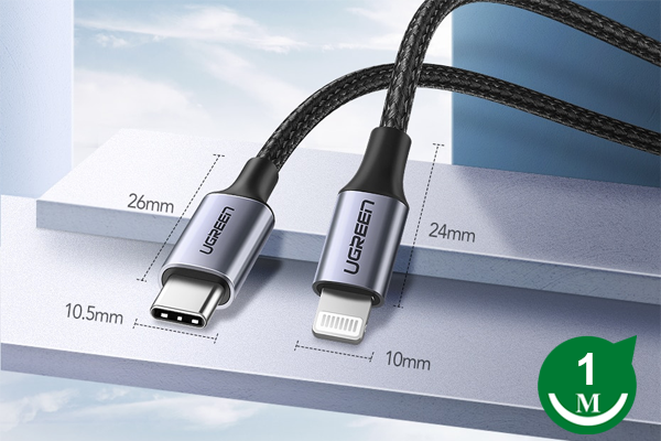 Cáp USB Type C to Lightning dài 1m Ugreen 60759