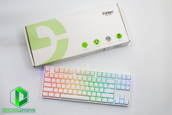 Bàn phím cơ Fuhlen T87s Wireless White RGB