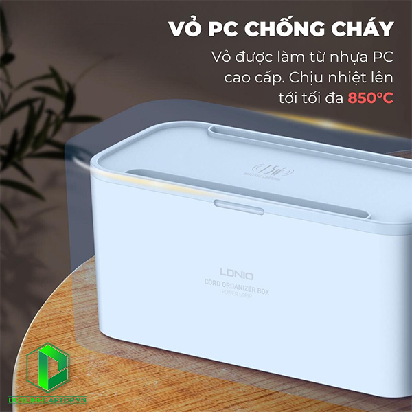 Ổ cắm điện đa năng có sạc không dây LDNIO SN5311W - 5 chân cắm 3 chấu + 03 cổng USB - kèm box đi dây