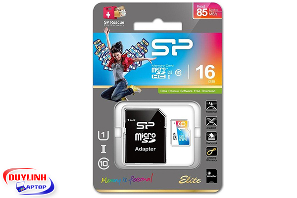 Thẻ nhớ MicroSDHC SILICON POWER UHS-I 16GB W/A