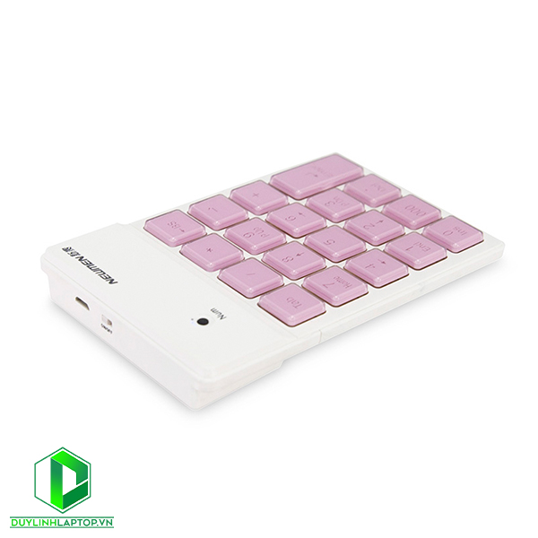 Bàn phím số không dây Newmen TK-028 (LED, Bluetooth) - Pink