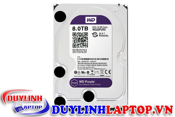 HDD Western Purple 8TB Sata 3 128Mb Cache