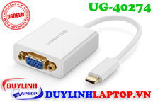 Adapter USB Type C to VGA màu trắng Ugreen