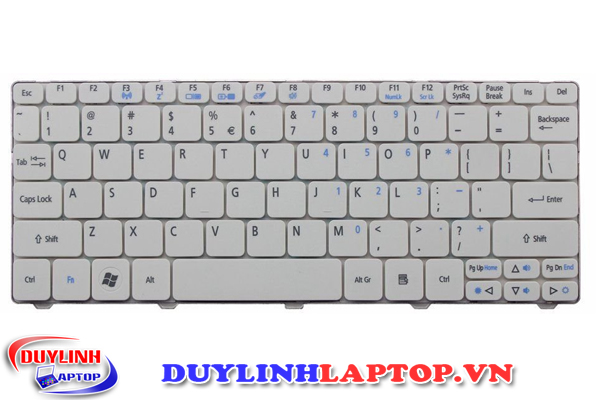 Bàn Phím Acer Lt40, Lt4010, Lt28, Lt2100, Lt4004, Lt4008, Lt4009, Lt2802,  Lt2803, Lt2122 (Trắng)