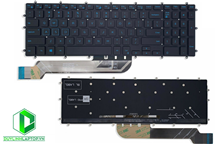 Bàn phím Laptop Dell Gaming G3-3579, 3779, G5 15-5587, 15-5587 (Led Xanh, Trắng)