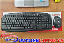 Bộ bàn phím + chuột không dây E-DRA EC888BK