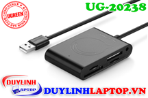 Bộ chia USB 2.0 ra 3 cổng + đọc thẻ nhớ - Hub USB 2.0 Ugreen 20238