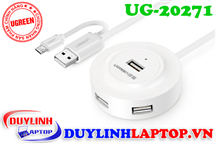 Bộ chia USB 2.0 ra 4 cổng + Micro USB OTG Ugreen 20271