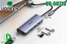 Bộ chia USB 3.0 ra 3 cổng + Lan Rj45 1000Mbps Ugreen 60719