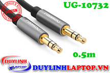 Cáp Audio 3.5mm (AUX) dài 0.5m Ugreen 10732 mạ vàng