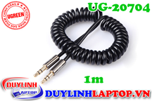 Cáp Audio 3.5mm (AUX) dài 1m Ugreen 20704 dây lò xo