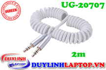 Cáp Audio 3.5mm (AUX) dài 2m Ugreen 20707 dây lò xo