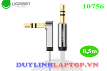 Cáp Audio 3.5mm bẻ góc 90 độ 0.5m UGREEN 10756