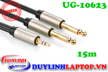 Cáp Audio 3.5mm to 2 Audio 6.5mm dài 15m Ugreen 10623