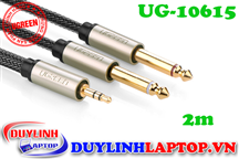 Cáp Audio 3.5mm to 2 Audio 6.5mm dài 2m Ugreen 10615