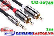 Cáp Audio 3.5mm to AV hoa sen (RCA) dài 1M Ugreen 10749 vỏ nhôm