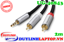 Cáp Audio 3.5mm to AV hoa sen (RCA) dài 2M Ugreen 40843 vỏ nhôm